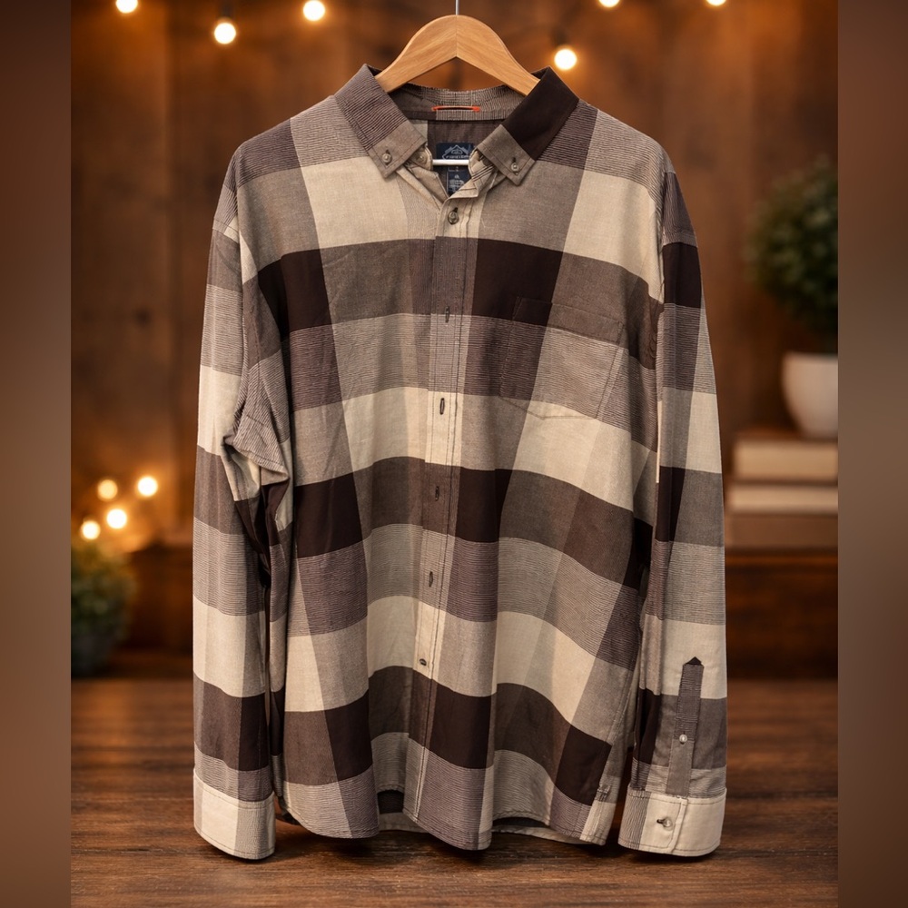 St. John’s  Brown Plaid Shirt